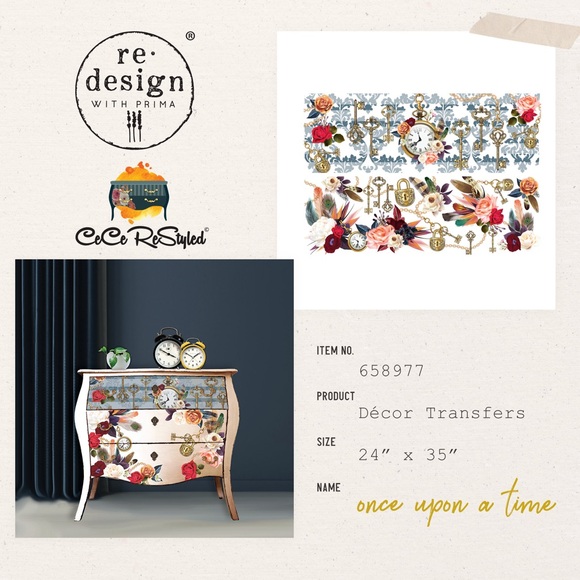 Redesign with Prima Decor Transfer ~ ONCE UPON A TIME 24” x 35” - Picture 2 of 4